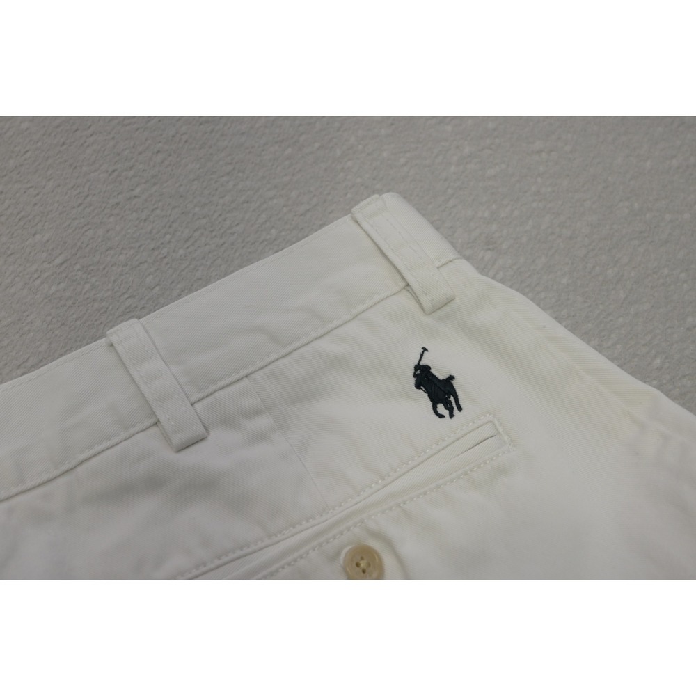 Polo Ralph Lauren Prospect Shorts Mens 36 White Cotton Twill Flat Front